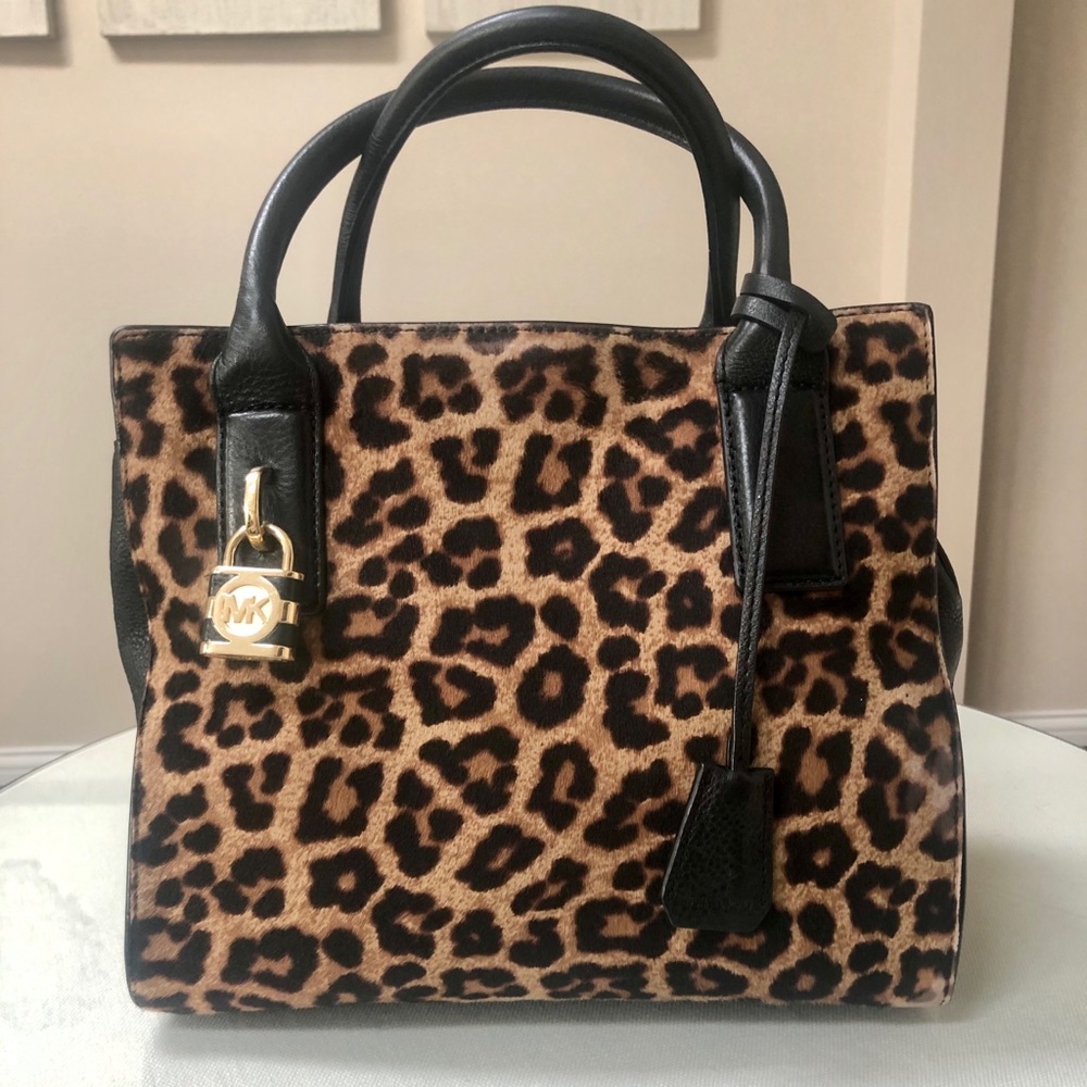 Michael Kors McKenna cheetah bag and wrist wallet